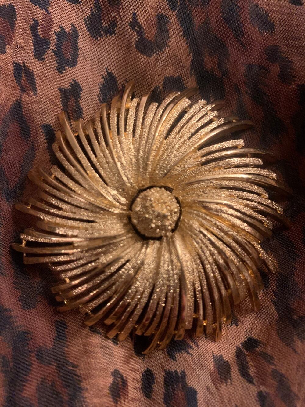 Monet Vintage flower statement, Brooch Pin signed
